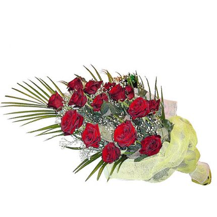 Траурный букет из алых роз купить с доставкой в по Аристово